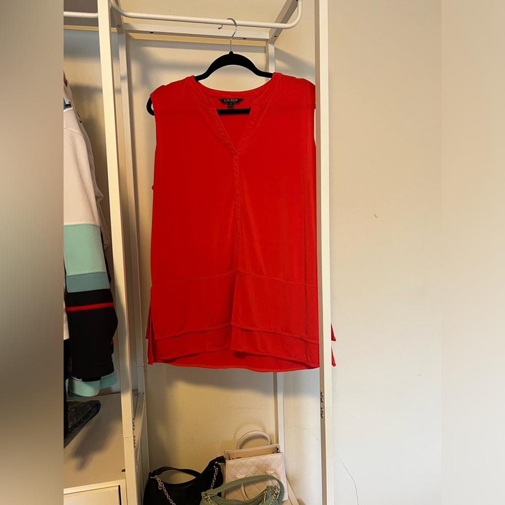 Authentic Ralph Lauren red sleeveless shirt! - Picture 5 of 8